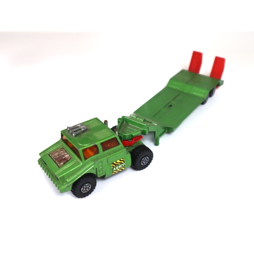 115 - Tri-ang Army Troop Truck, Dinky SRNG Hovercraft, Matchbox Battlekings Tank Transporter, CORGI MAJOR ... 