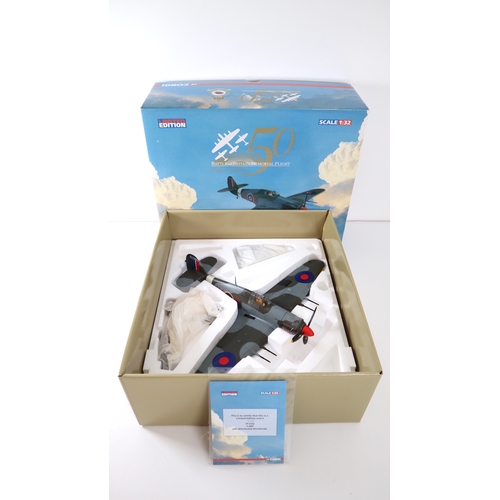 140 - Limited Edition 0043/1000 Corgi AA35508 Hawker Hurricane Royal Air Force PZ865/JX-E Named Night Reap... 