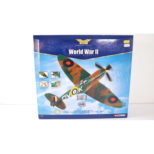 142 - Corgi Aviation Supermarine Spitfire MkI Battle Scarred Sqn Ldr B Lane AA33902 Limited Edition 2613/4... 