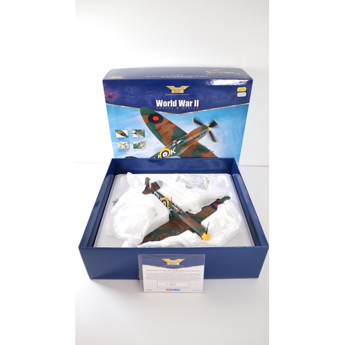 142 - Corgi Aviation Supermarine Spitfire MkI Battle Scarred Sqn Ldr B Lane AA33902 Limited Edition 2613/4... 