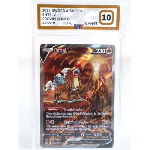 176 - Pokemon TCG - Entei V GG36/GG70 PG Grade 10 Gem Mint