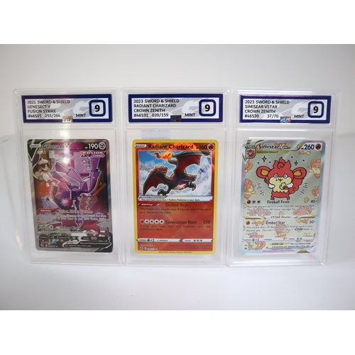 192 - Pokemon TCG - Genesect V 255/264 Fusion Strike, Radiant Charizard 020/159 Crown Zenith & Simisear VS... 