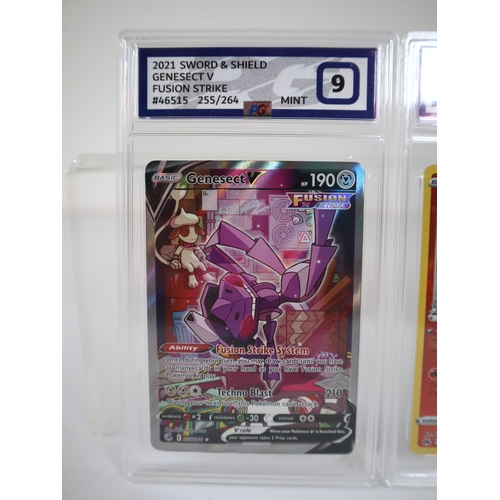 192 - Pokemon TCG - Genesect V 255/264 Fusion Strike, Radiant Charizard 020/159 Crown Zenith & Simisear VS... 