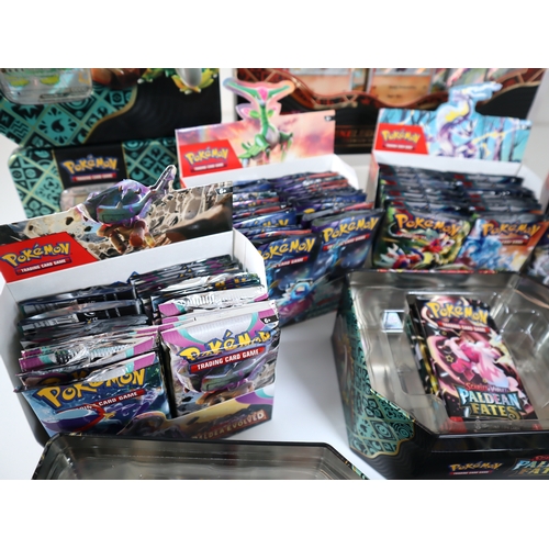 198 - Pokemon TCG - Large Quantity of opened packs from various Scarlet & Violet sets all contain non holo... 