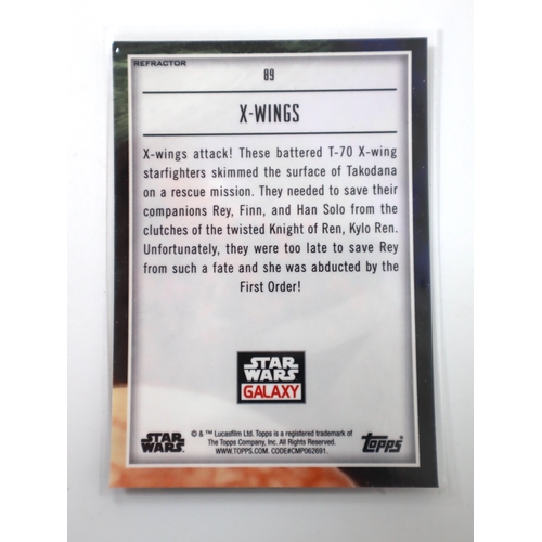 207 - Quantity of Topps Star Wars Chrome Galaxy Hobby Cards including refractors