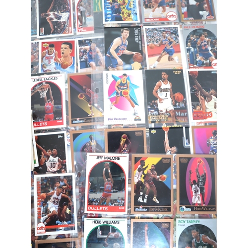 208 - Collection of NBA Sports Cards from 1980-1990's Fleer, Topps, Sky Box, Upper Deck + others in 25 bin... 