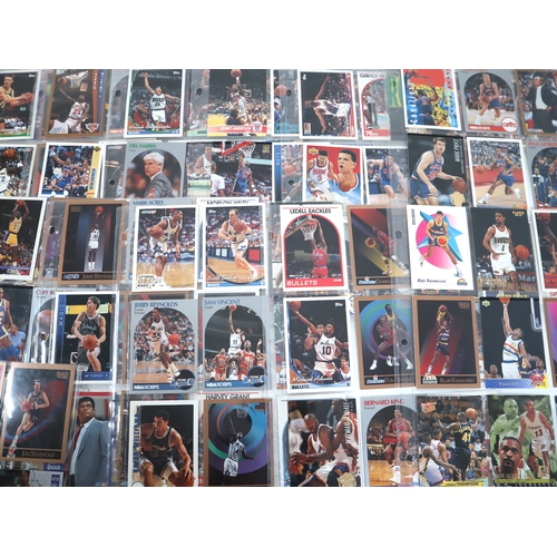 208 - Collection of NBA Sports Cards from 1980-1990's Fleer, Topps, Sky Box, Upper Deck + others in 25 bin... 