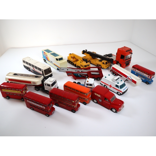 118 - A collection of Die-cast commercial vehicles and buses - Corgi, Majorette, Matchbox etc