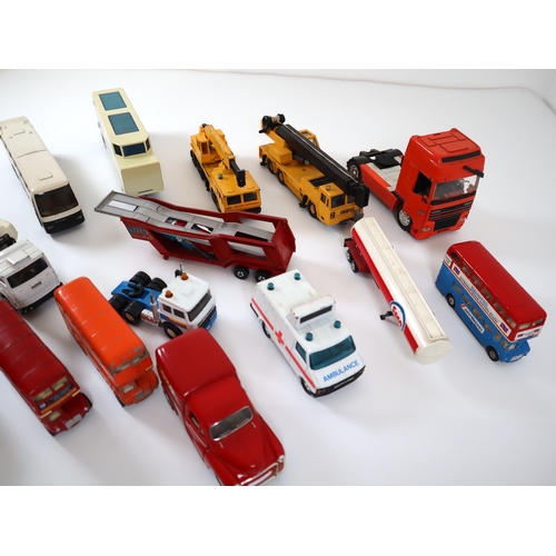 118 - A collection of Die-cast commercial vehicles and buses - Corgi, Majorette, Matchbox etc