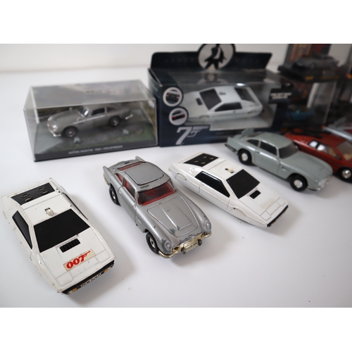 120 - Collection of Corgi James Bond Spy Model Cars + others including Corgi Diamond are forever Moon Bugg... 