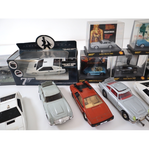 120 - Collection of Corgi James Bond Spy Model Cars + others including Corgi Diamond are forever Moon Bugg... 