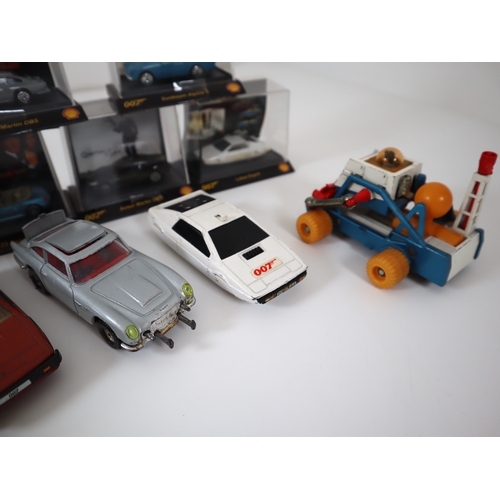 120 - Collection of Corgi James Bond Spy Model Cars + others including Corgi Diamond are forever Moon Bugg... 