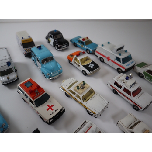 210 - Collection of various die-cast emergency service vehicles from Corgi, Matchbox + others