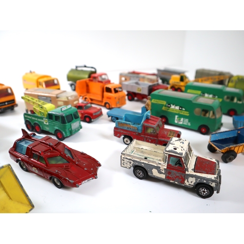 211 - Collection of commercial vehicles and other toy cars by Dinky & Corgi, Budgie Toys  + others