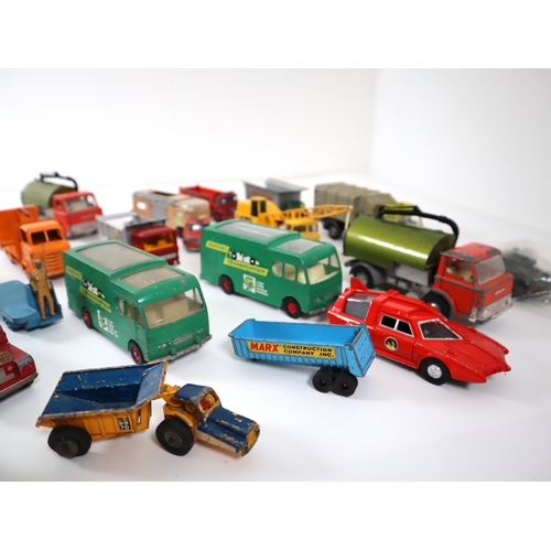 211 - Collection of commercial vehicles and other toy cars by Dinky & Corgi, Budgie Toys  + others