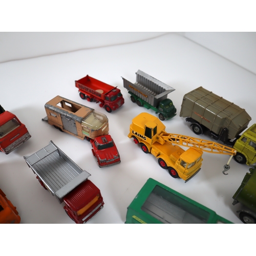 211 - Collection of commercial vehicles and other toy cars by Dinky & Corgi, Budgie Toys  + others