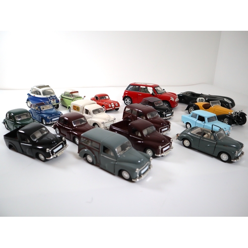 212 - A collection of die-cast model Morris Minors + others