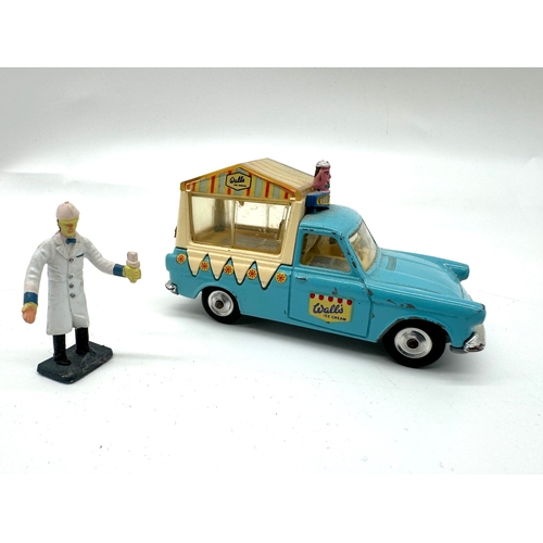 275 - Corgi Toys - Smith's Karrier Van + Walls Ice Cream Van on Ford Thames with figure - Loose