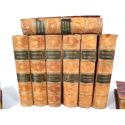 53 - 19th Century Leather Bound Waverley Novels  by  Sir Walter Scott W.P Nimmo, Hay & Mitchell