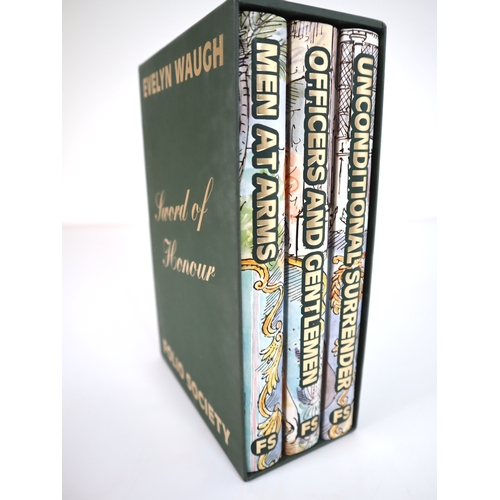 55 - Folio Society Evelyn Waugh Sword of Honour 3 volumes 1990