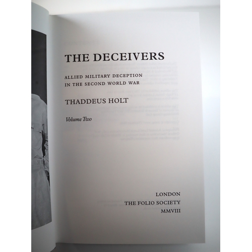 58 - Folio Society - Thaddeus Holt The Deceivers 2 Volumes + Hugh Sebag-Montefiore Enigma