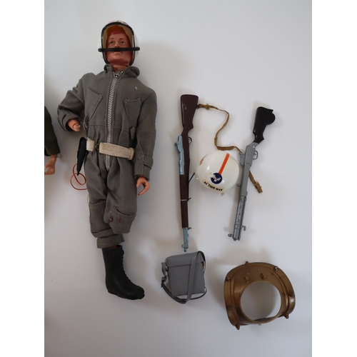 70 - Two Vintage Action Man Figures + accessories