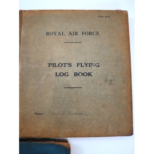 75 - WW2 to 1950's RAF and Royal Canadian Air Force Pilots Flying Log books including original photograph... 