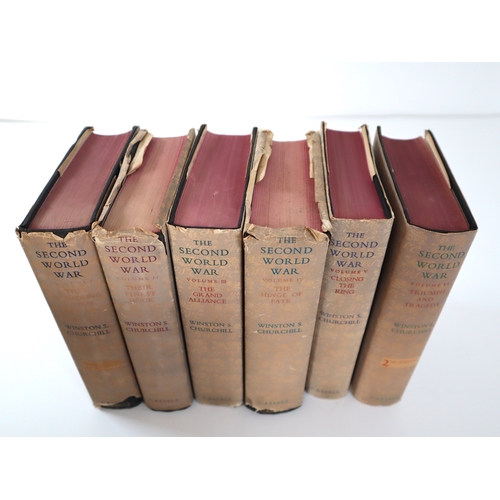 85 - Complete 6 volumes of Winston Churchill's The Second World War Books, including 4 x 1st Editions & 2... 