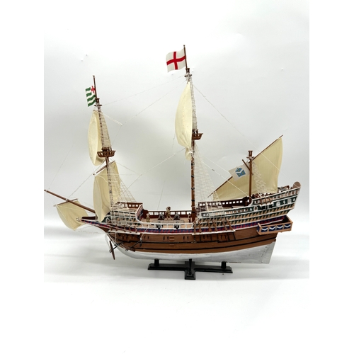 93 - 20th Century Wooden Model Ship Golden Hinde