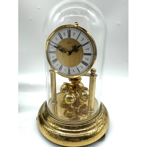 104 - Three Clocks including glass domed anniversary clock