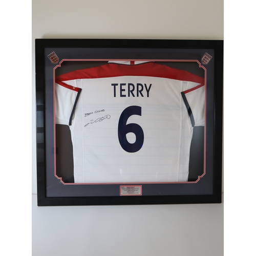 150 - Hand Signed John Terry England Shirt Serbia & Montenegro Debut - The CPO Annual Lunch 2003 34