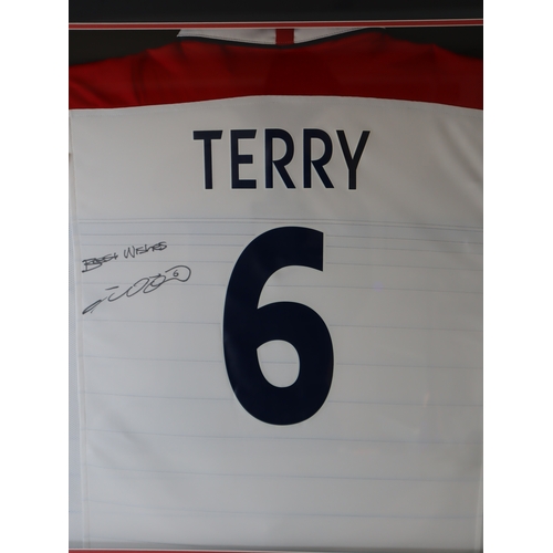 150 - Hand Signed John Terry England Shirt Serbia & Montenegro Debut - The CPO Annual Lunch 2003 34