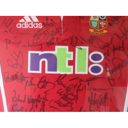 151 - The British Lions 2001 Tour To Australia Full Squad Hand Signed Jersey 90cm x 100cm