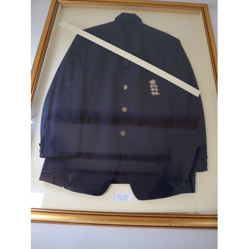 152 - Cricket - Last Test Blazer vs New Zealand Lords 1965 three lions breast pocket badge and silver butt... 