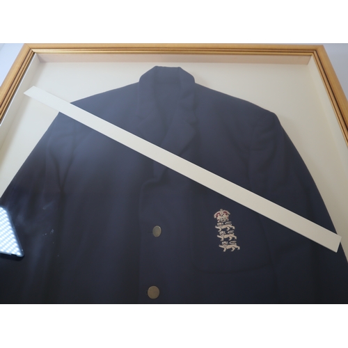 152 - Cricket - Last Test Blazer vs New Zealand Lords 1965 three lions breast pocket badge and silver butt... 