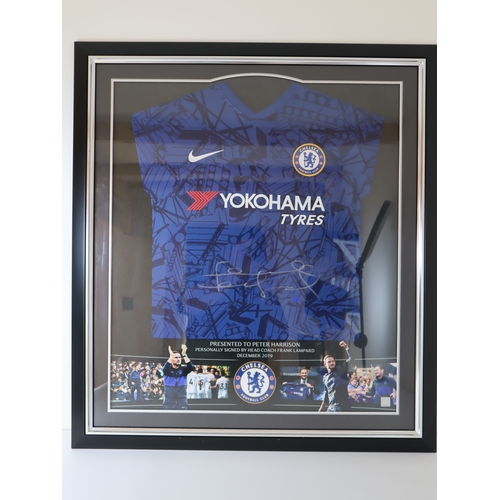 153 - Football - Hand-signed Frank Lampard Chelsea FC Jersey presented to Peter Harrison - with official C... 