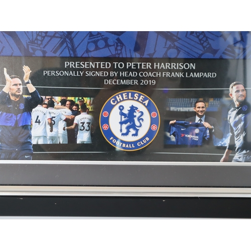 153 - Football - Hand-signed Frank Lampard Chelsea FC Jersey presented to Peter Harrison - with official C... 