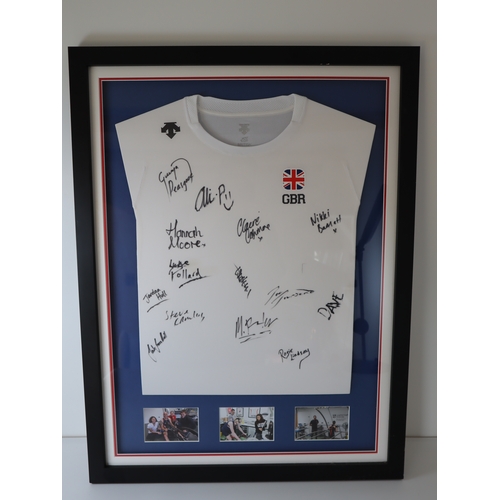 155 - Team GB Triathlon Team Signed Shirt Framed - 85cm x 64cm