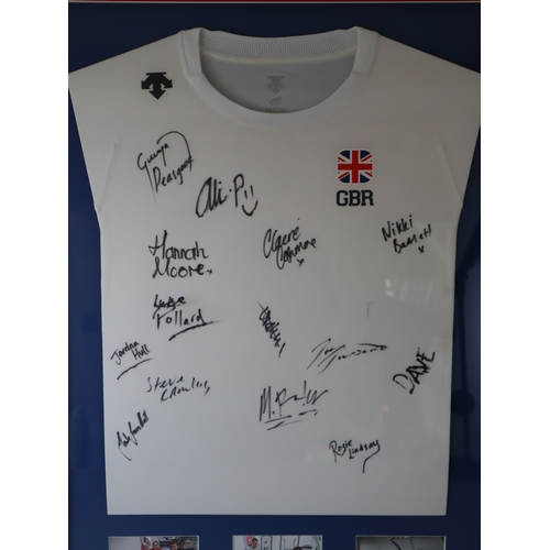 155 - Team GB Triathlon Team Signed Shirt Framed - 85cm x 64cm