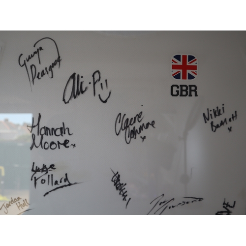 155 - Team GB Triathlon Team Signed Shirt Framed - 85cm x 64cm