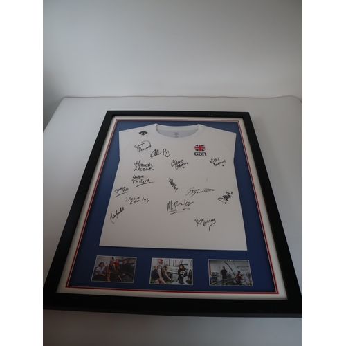 155 - Team GB Triathlon Team Signed Shirt Framed - 85cm x 64cm