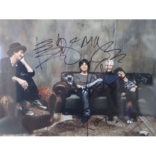 157 - ** Description update **
Rolling Stones Beggars Banquet  Photograph presented with 24 Carat Gold Fin... 