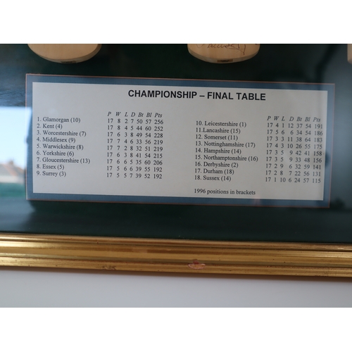 163 - Cricket - Britannic Assurance Championship - 1997 Signed Miniature Bats by all Counties and players ... 