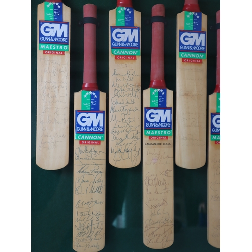 163 - Cricket - Britannic Assurance Championship - 1997 Signed Miniature Bats by all Counties and players ... 