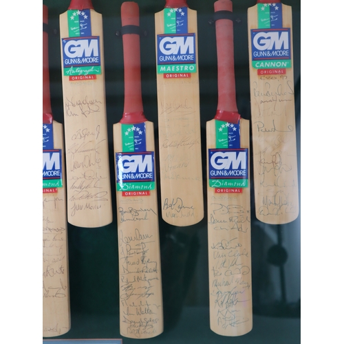 163 - Cricket - Britannic Assurance Championship - 1997 Signed Miniature Bats by all Counties and players ... 