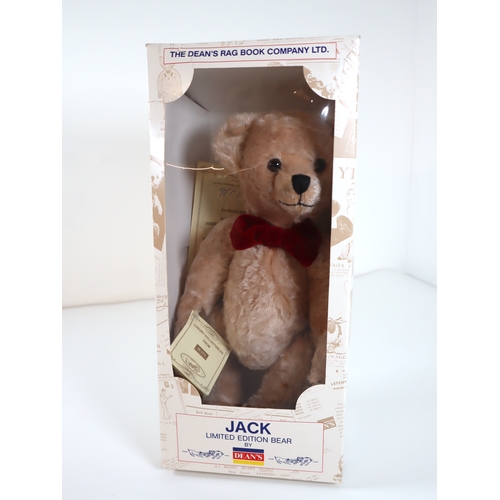 106 - Boxed Limited Edition Jack Teddy Bear by Deans No 142 with COA