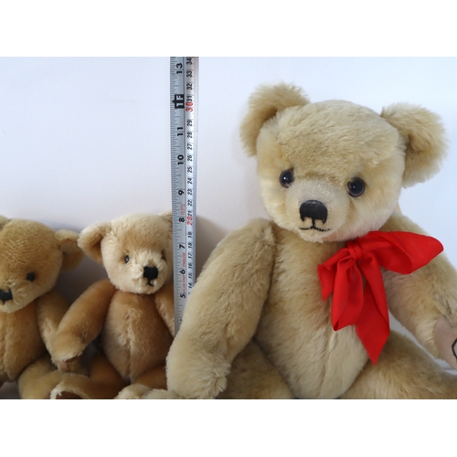 111 - Collection of three Merrythought Teddy Bears 20cm - 30cm