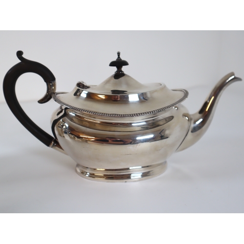 114 - Four Piece Solid Sterling Silver Tea Service by A Marks & Co c1928 - 1712g