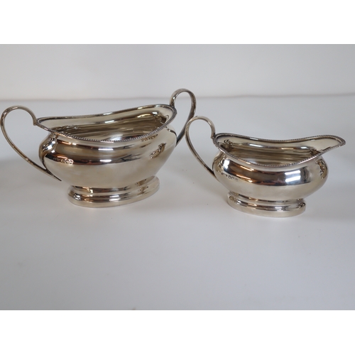 114 - Four Piece Solid Sterling Silver Tea Service by A Marks & Co c1928 - 1712g