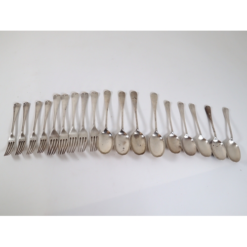 115 - 18 Piece Solid Sterling Silver Spoons & Forks by 	William Hutton & Sons Ltd c1920 all matching maker... 